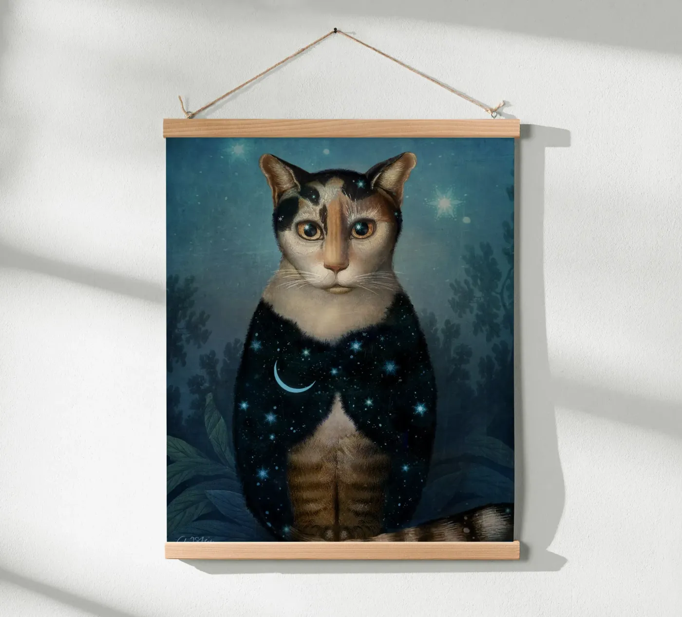Midnight Cat poster de Catrin Welz-Stein