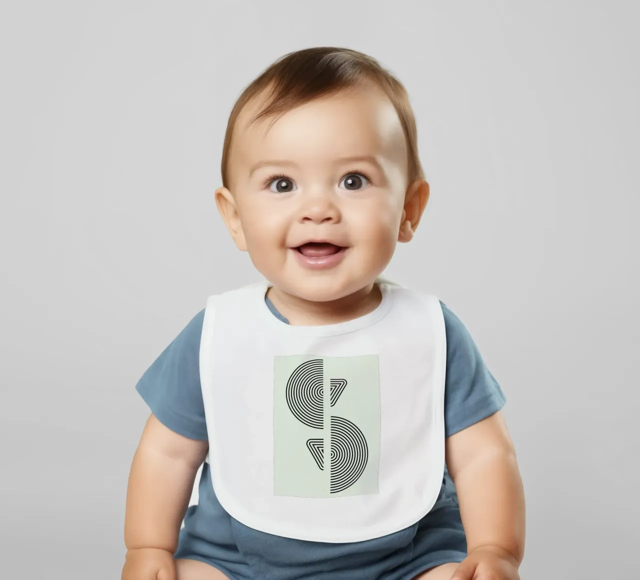 Bauhaus Split Form Babylätzchen von Sun Flower