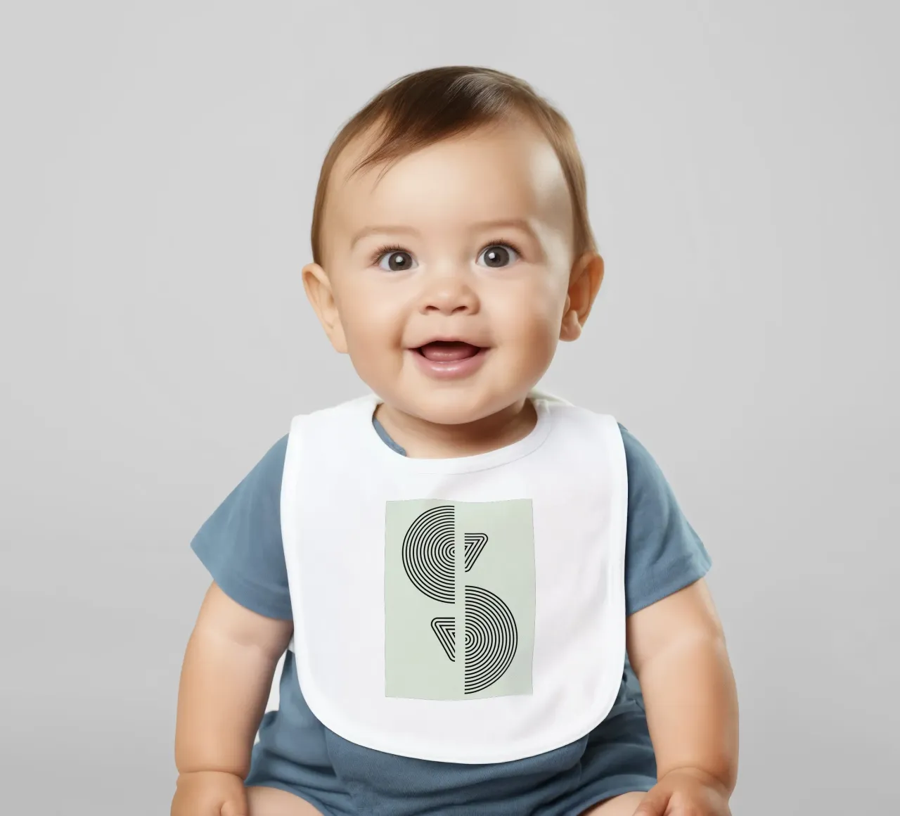 Bauhaus Split Form Babylätzchen von Sun Flower