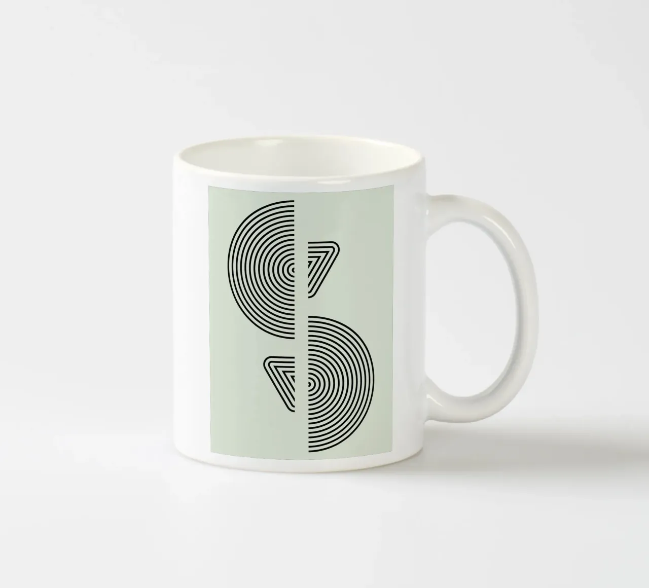 Bauhaus Split Form ceramic mug by Sun Flower