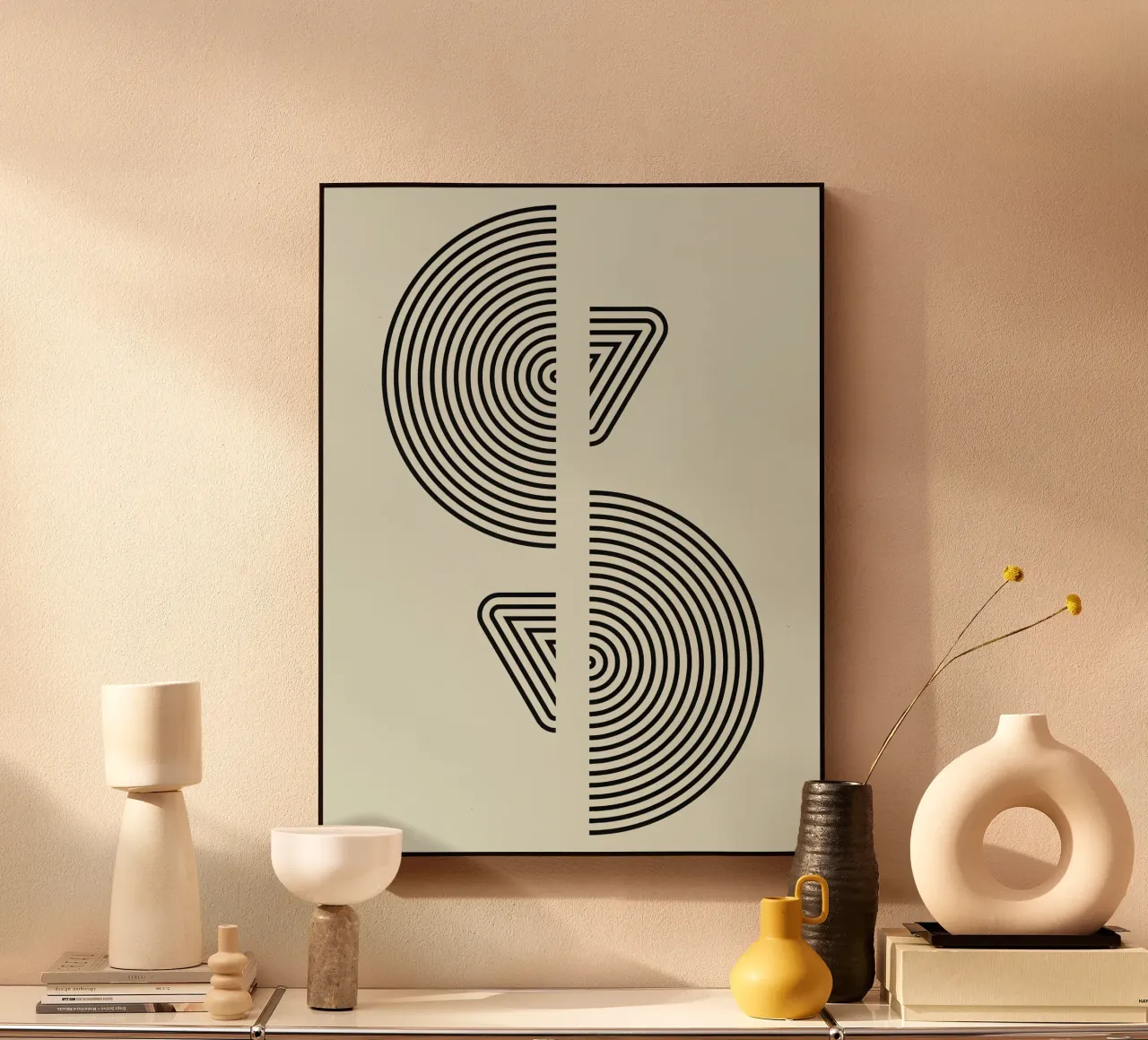 Bauhaus Split Form Acryl-Glas von Sun Flower