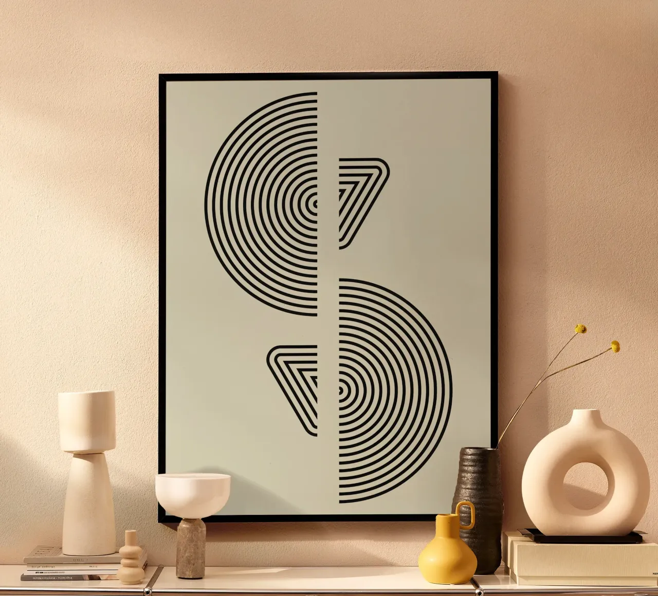 Bauhaus Split-vorm poster van Sun Flower