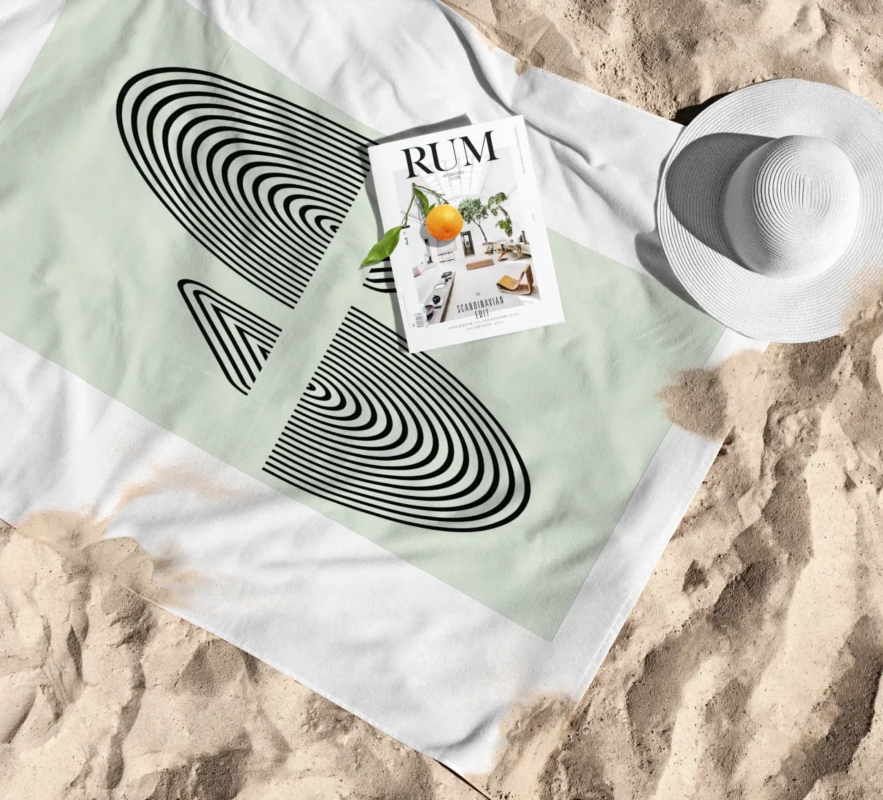 Bauhaus Split-vorm strandhanddoek van Sun Flower