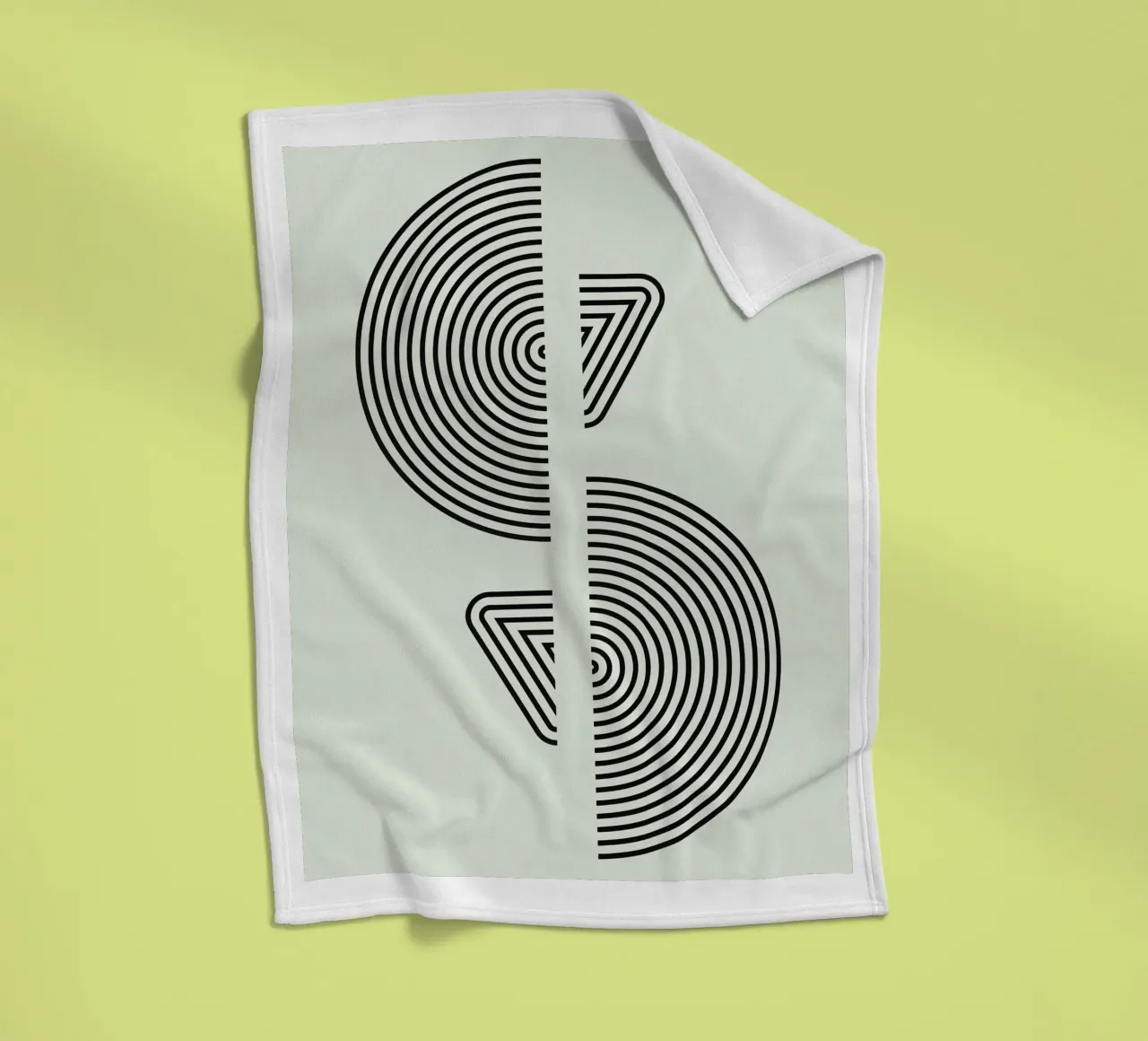 Bauhaus Split Form Fleecedecke von Sun Flower