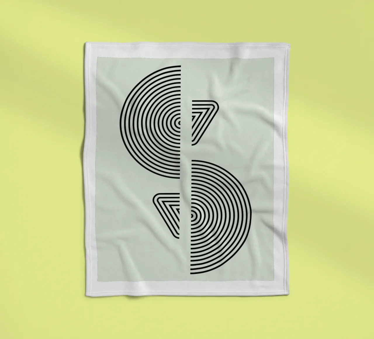 Bauhaus Split Form Fleecedecke von Sun Flower