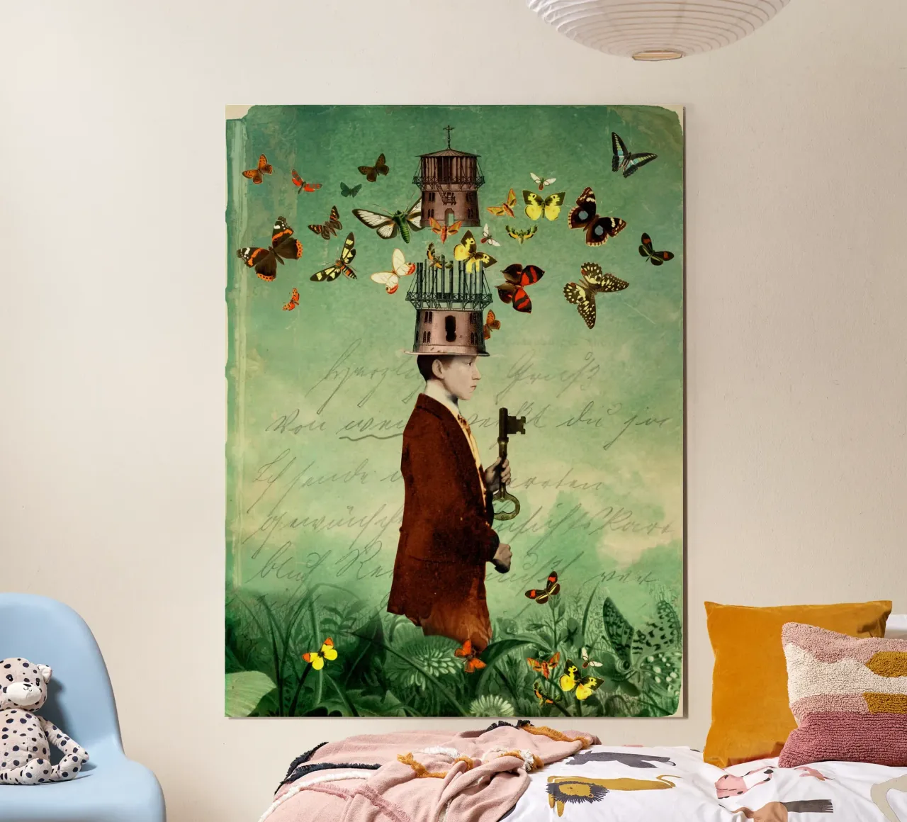 Free your Mind poster with wooden frame by Catrin Welz-Stein