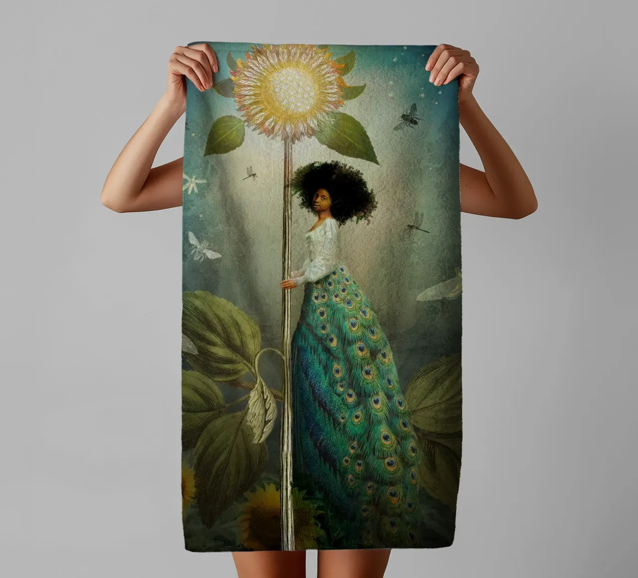 Queen of Wands asciugamano da bagno da Catrin Welz-Stein