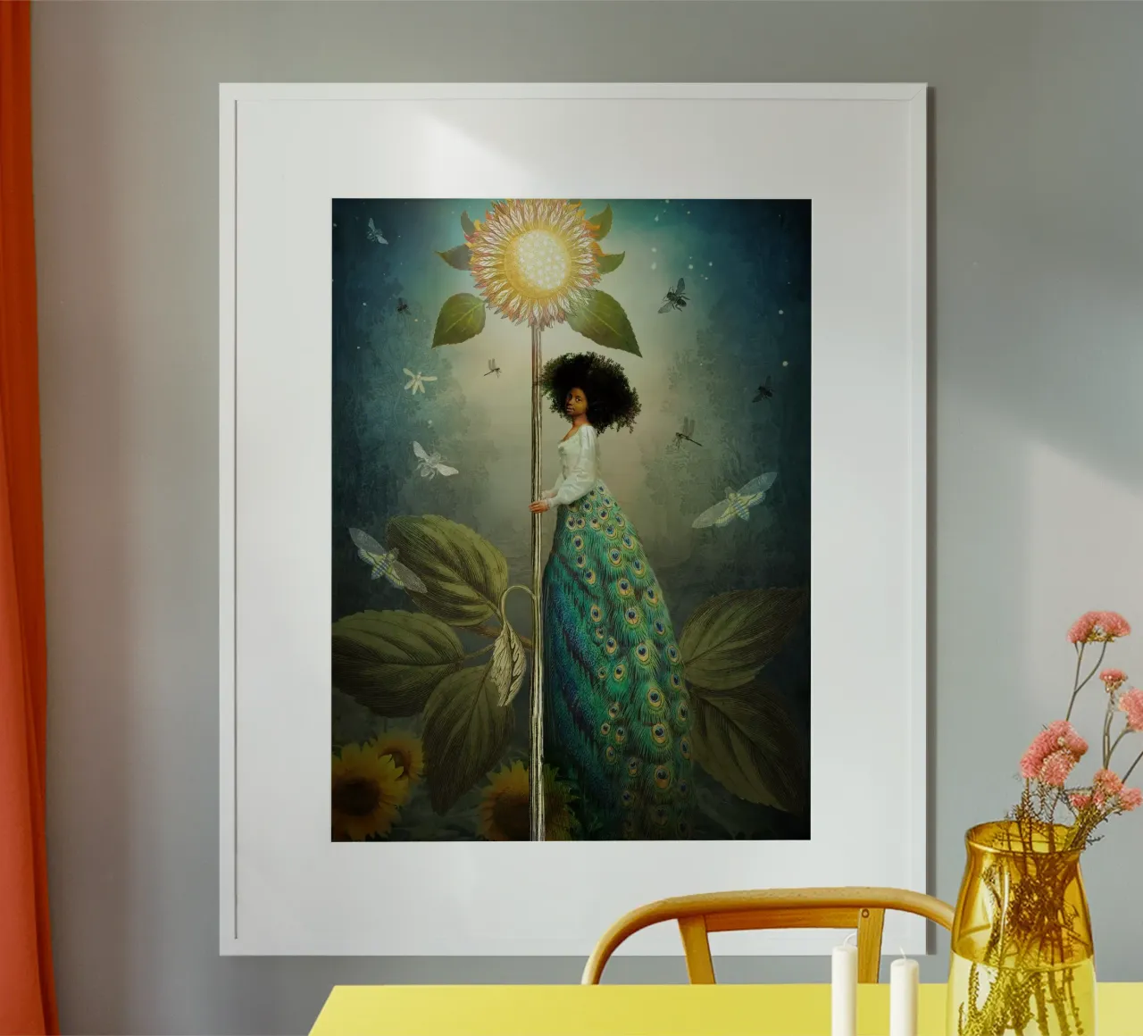 Queen of Wands poster con telaio in alluminio da Catrin Welz-Stein
