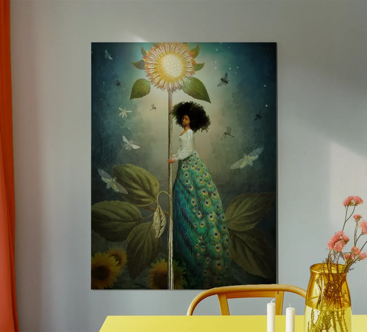 Queen of Wands poster con telaio in alluminio da Catrin Welz-Stein