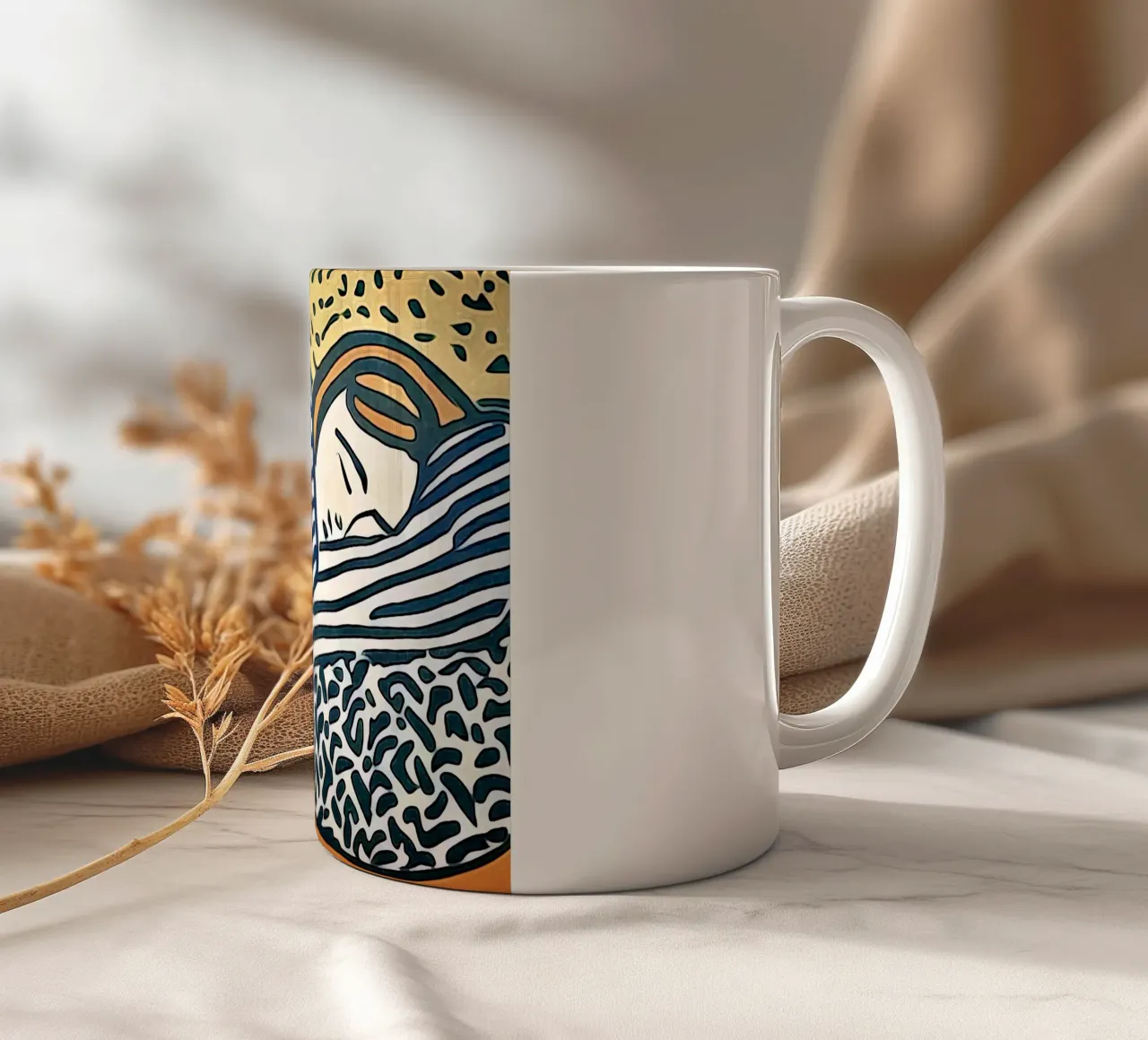 Donna addormentata tazza in ceramica da ZAMART