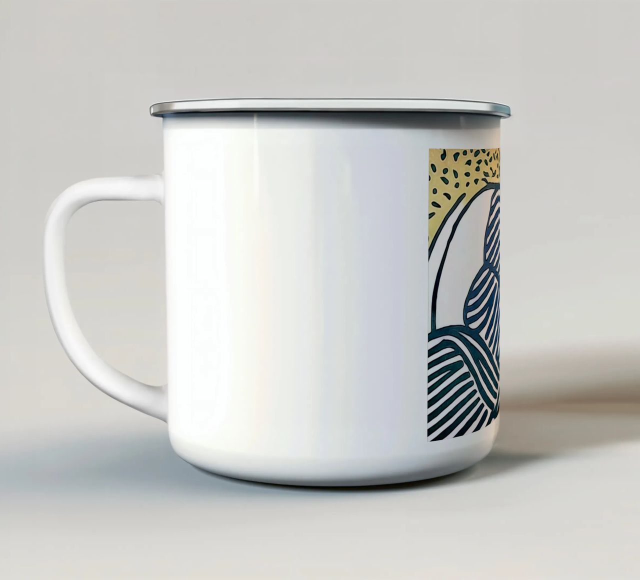 Donna addormentata tazza in smalto da ZAMART