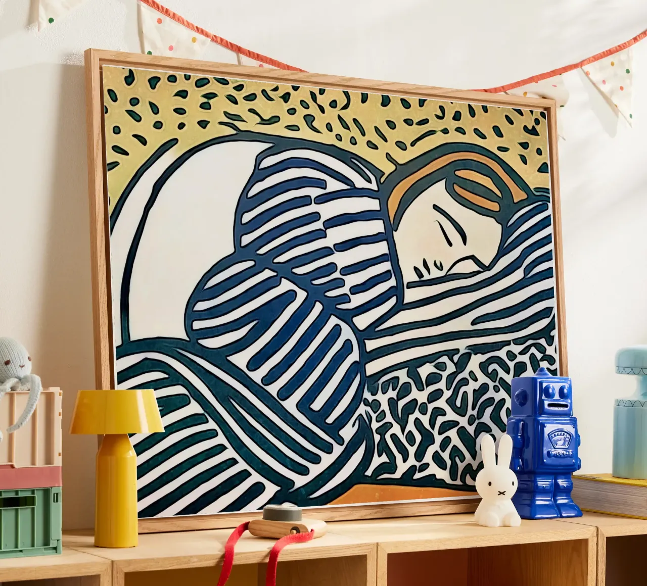 Sleeping woman acrylic glass by ZAMART