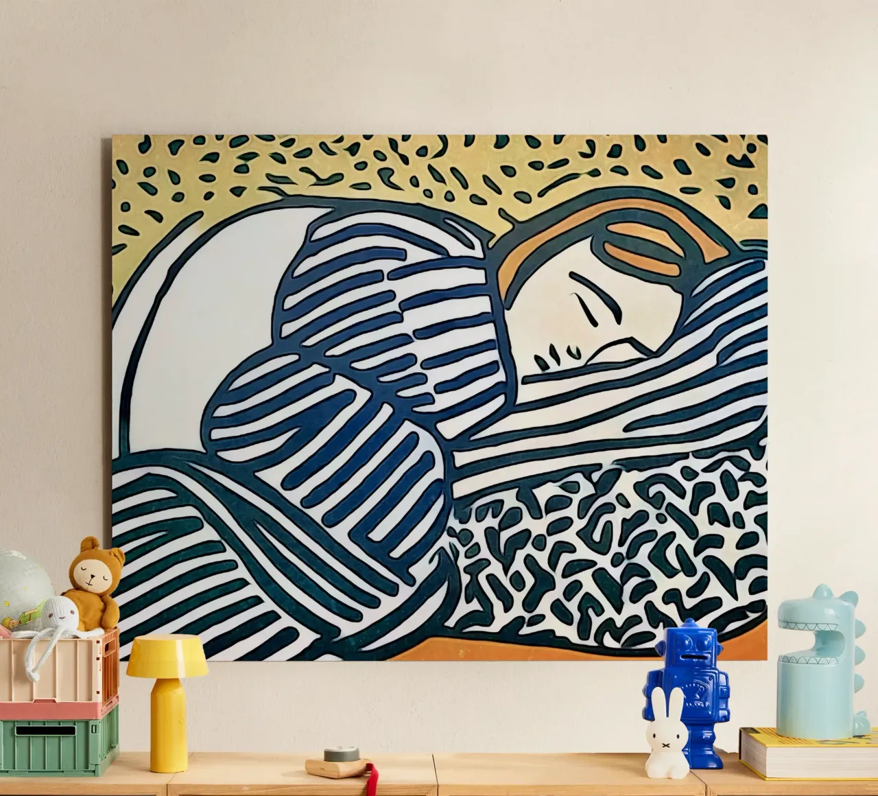 Sleeping woman alu-dibond by ZAMART
