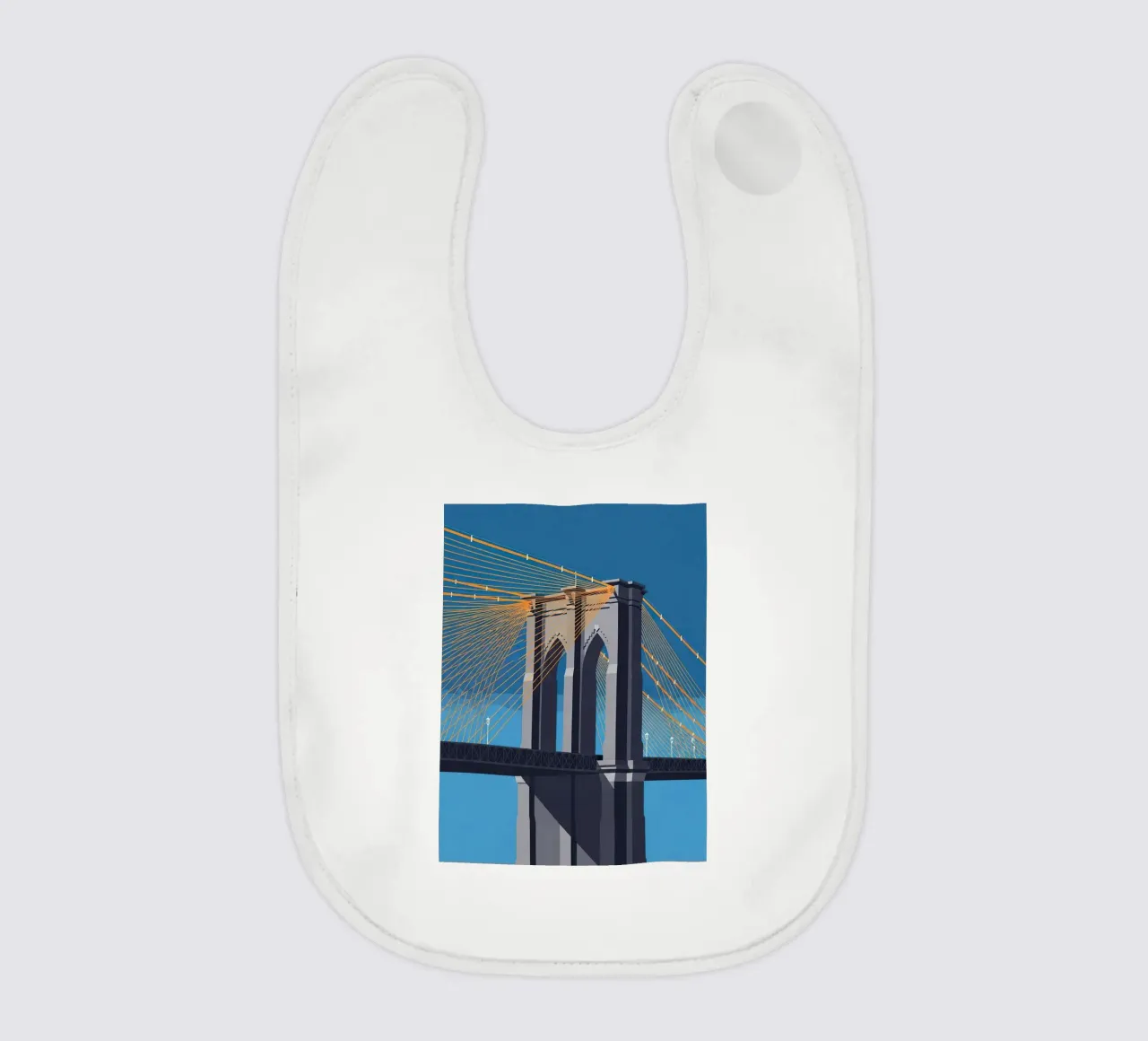 Iconico ponte strallato bavaglino da FlatPrint Studio