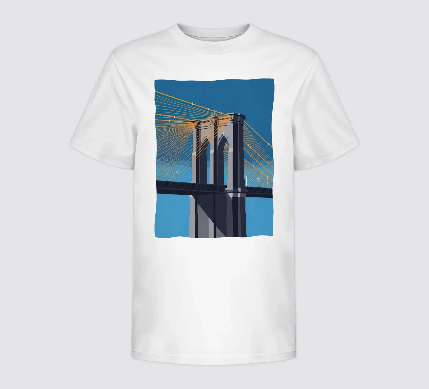 Iconic Cable-Stayed Bridge Kinder T-Shirt von FlatPrint Studio