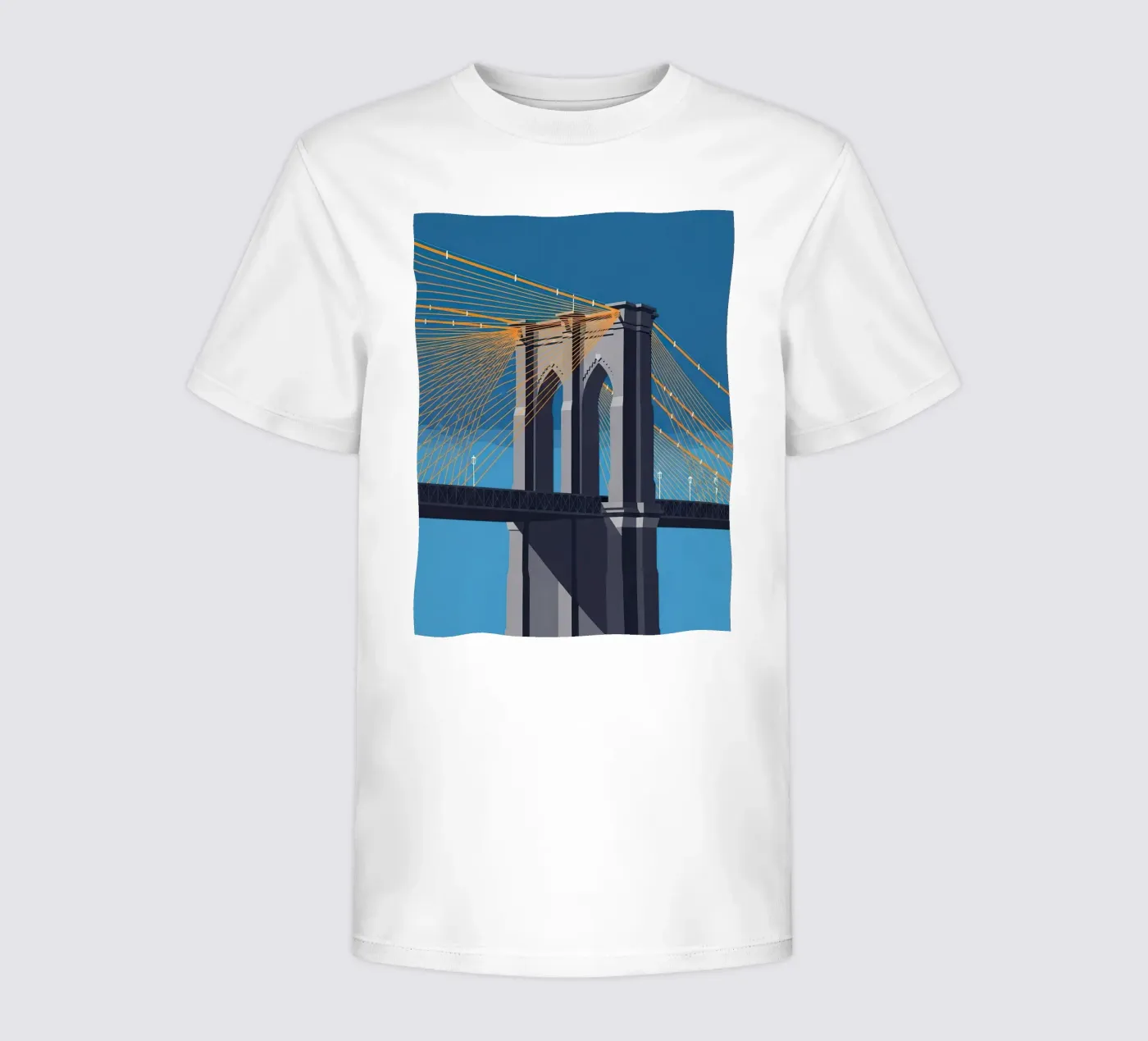 Iconic Cable-Stayed Bridge Kinder T-Shirt von FlatPrint Studio