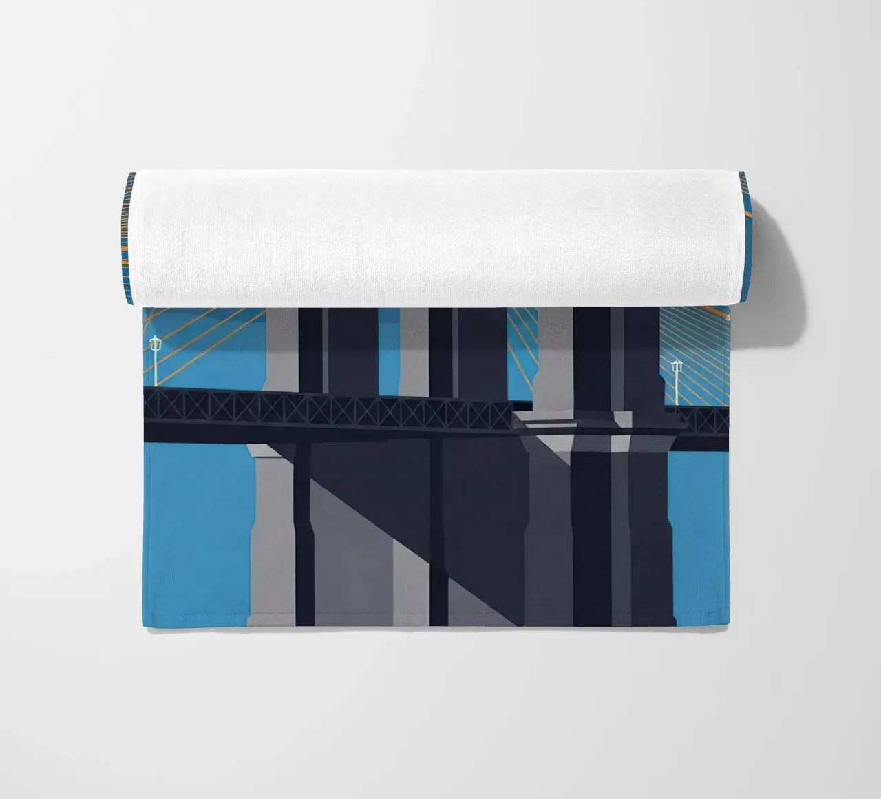 Iconic Cable-Stayed Bridge telo mare da FlatPrint Studio