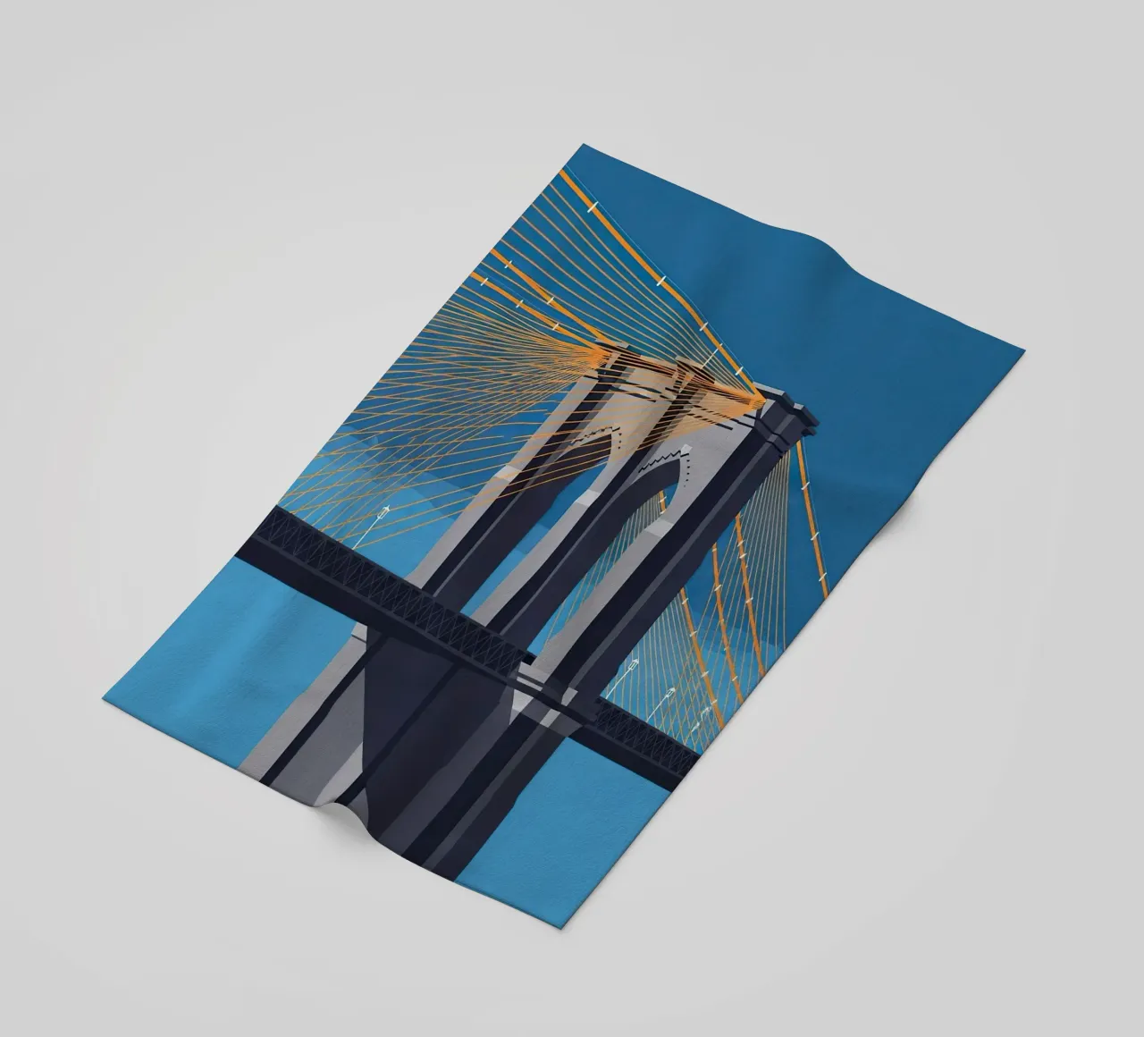 Iconic Cable-Stayed Bridge telo mare da FlatPrint Studio