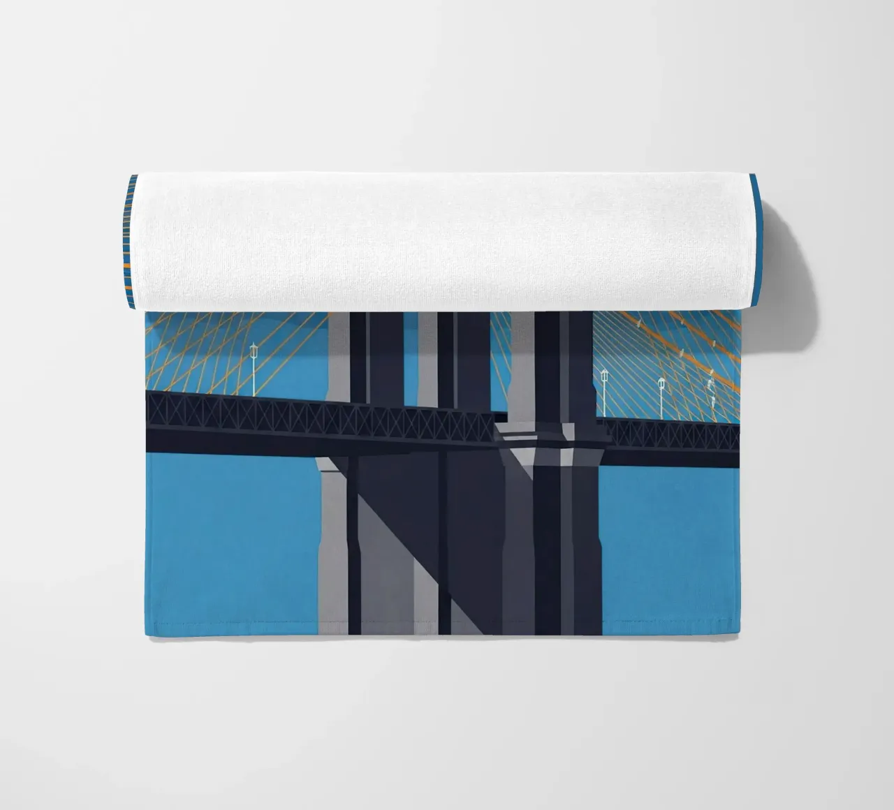 Iconic Cable-Stayed Bridge telo mare da FlatPrint Studio