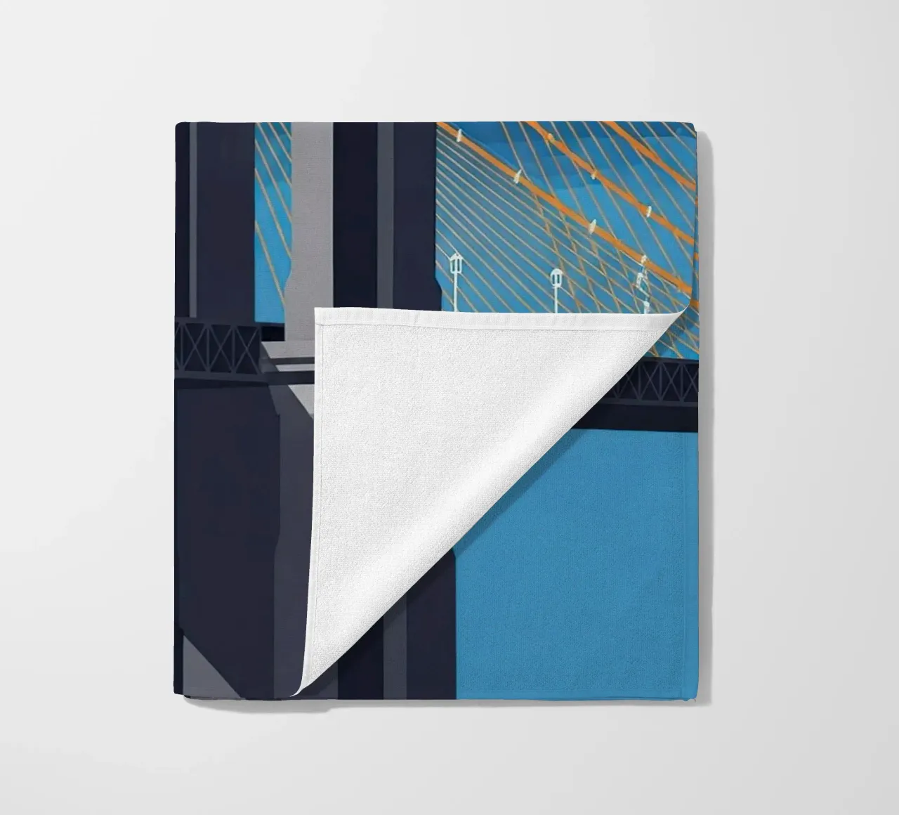 Iconic Cable-Stayed Bridge telo mare da FlatPrint Studio