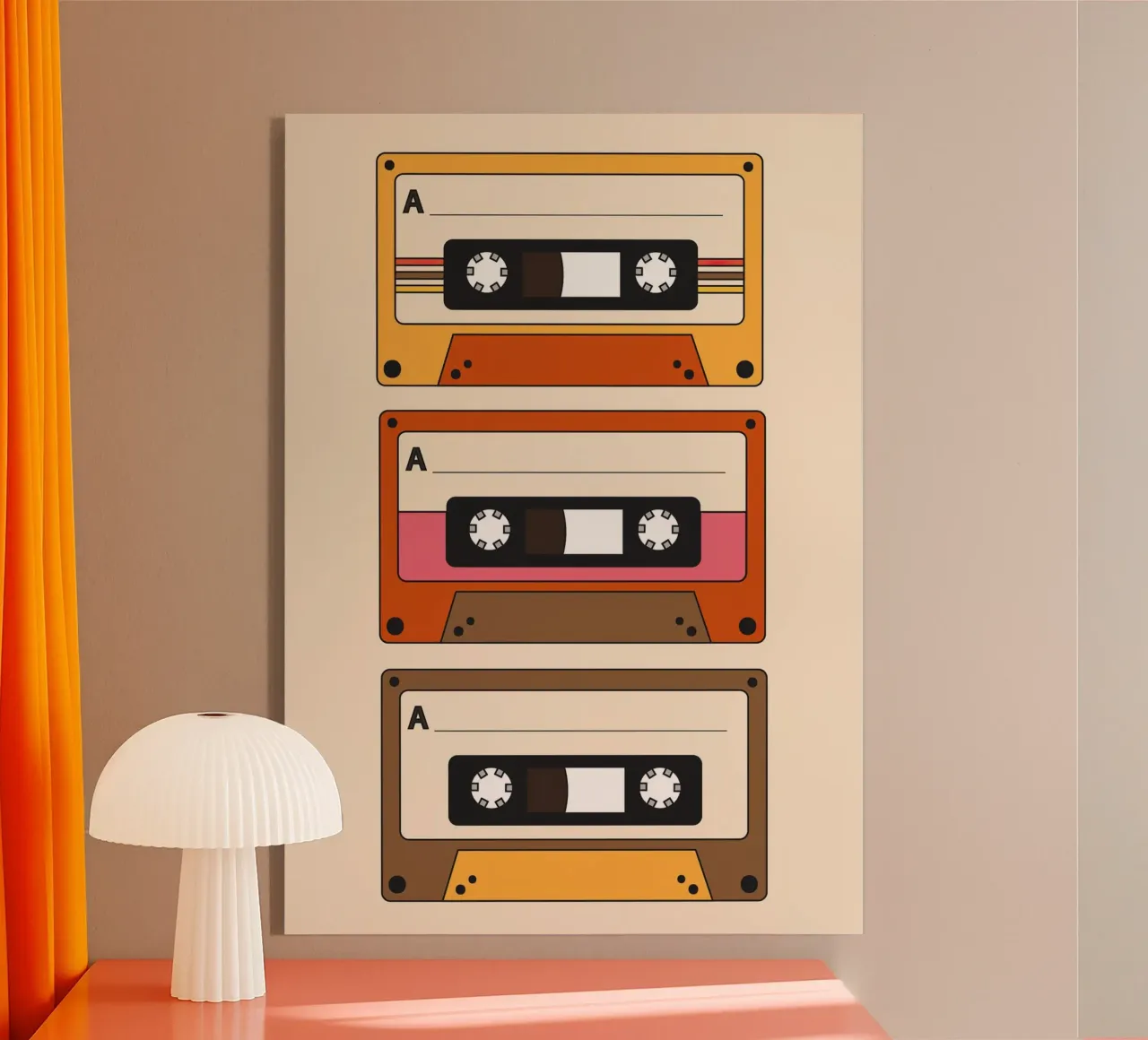 Retro Cassettes acrylic glass by Lynn Janet