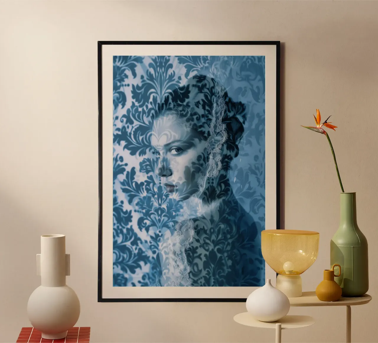 50 sfumature di blu - Ritratto femminile poster da Autofocus