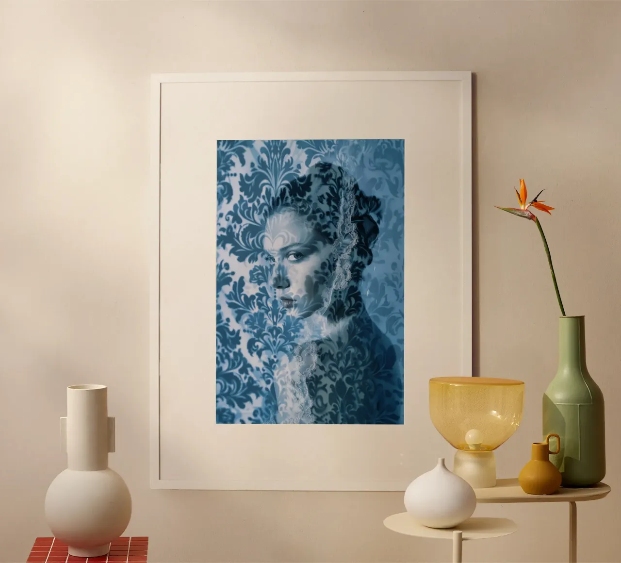 50 sfumature di blu - Ritratto femminile poster da Autofocus