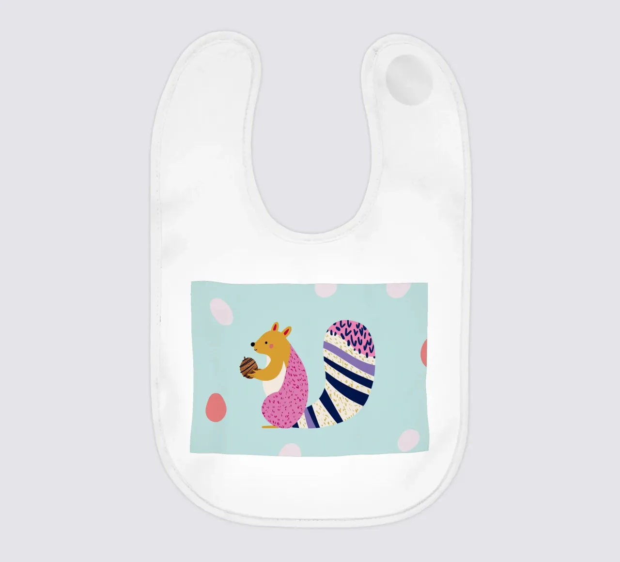 Süßes Eichhörnchen Babylätzchen von Little Art Lab