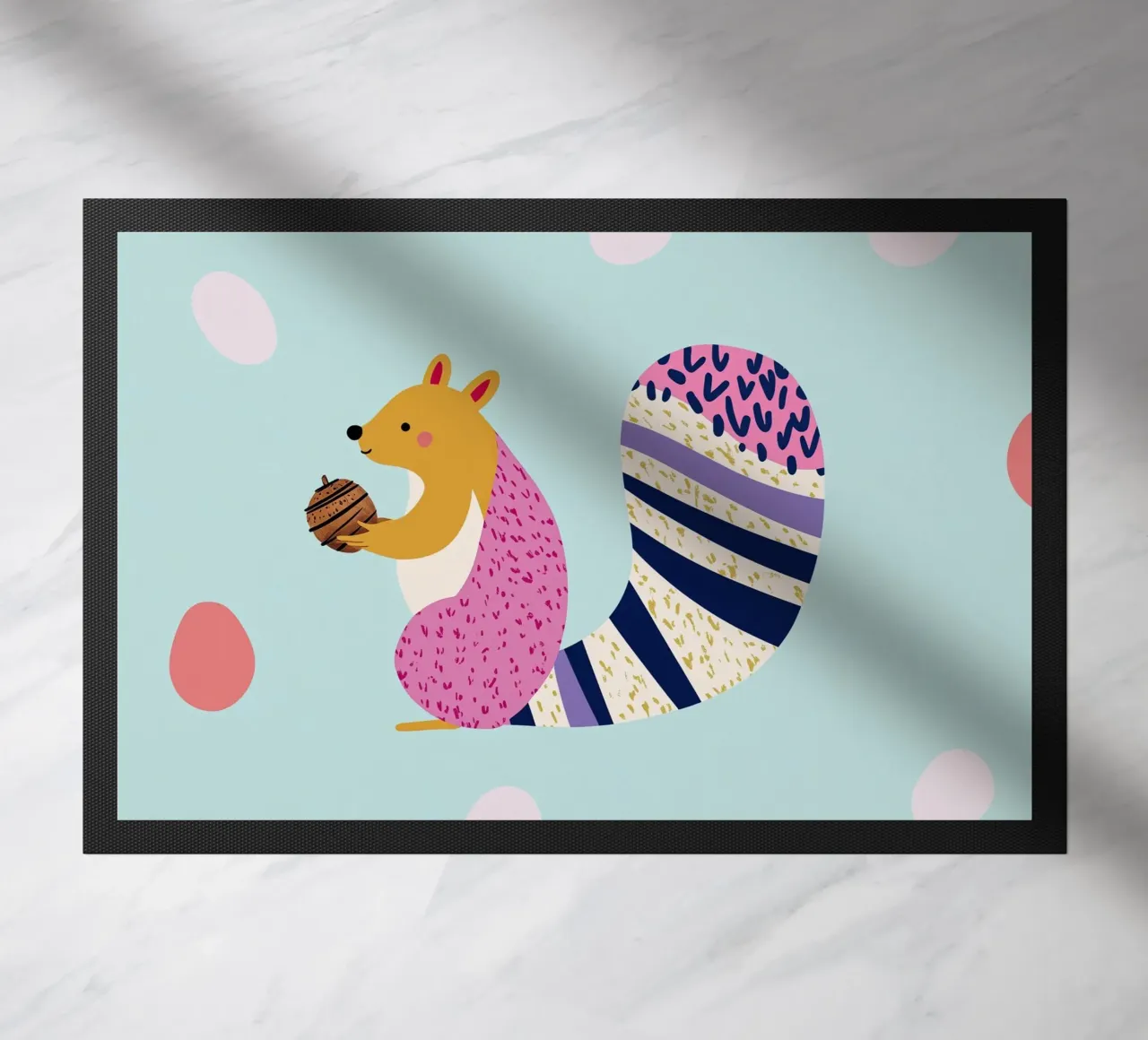 Cute Squirrel doormat by Little Art Lab
