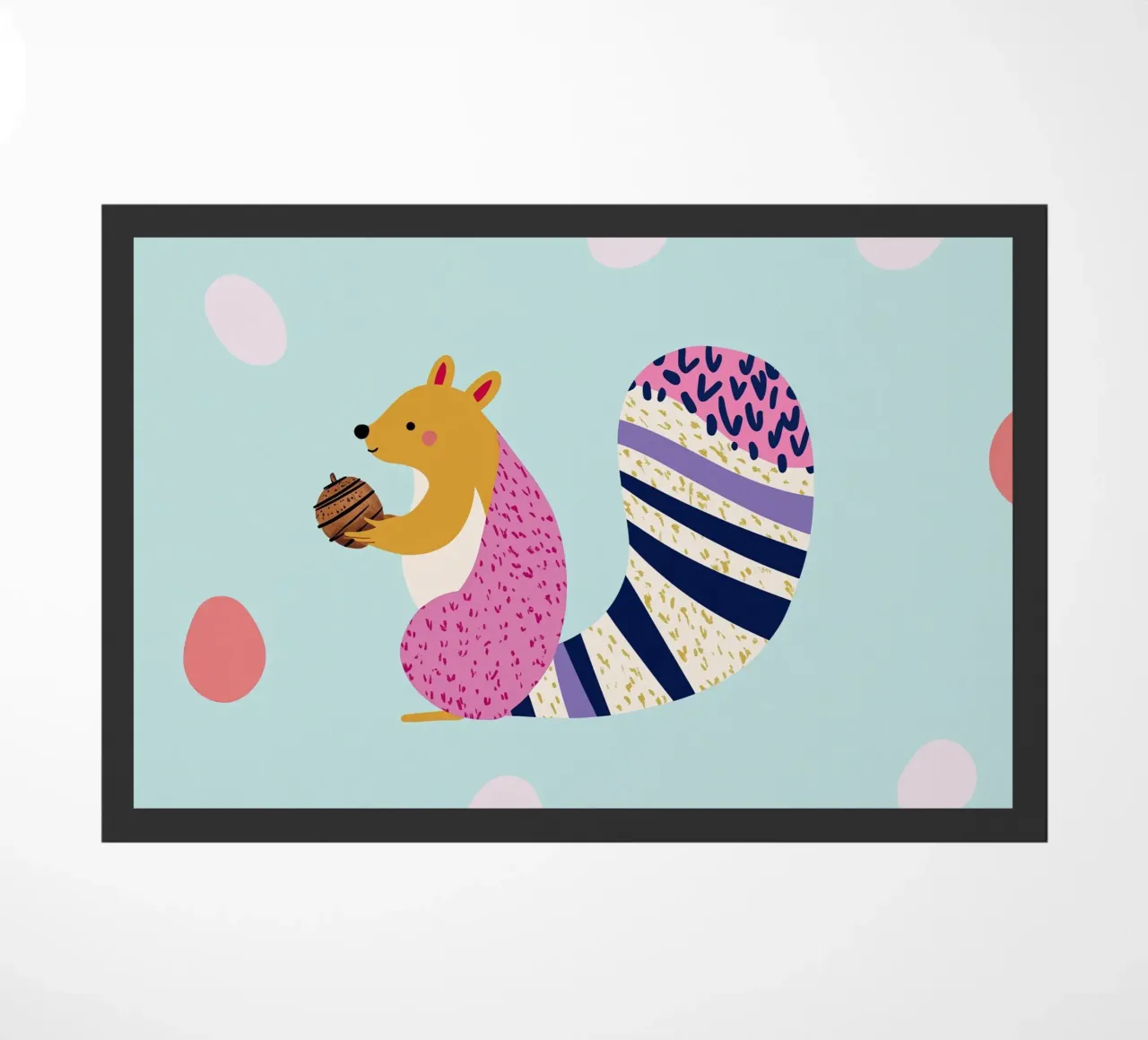 Cute Squirrel doormat by Little Art Lab