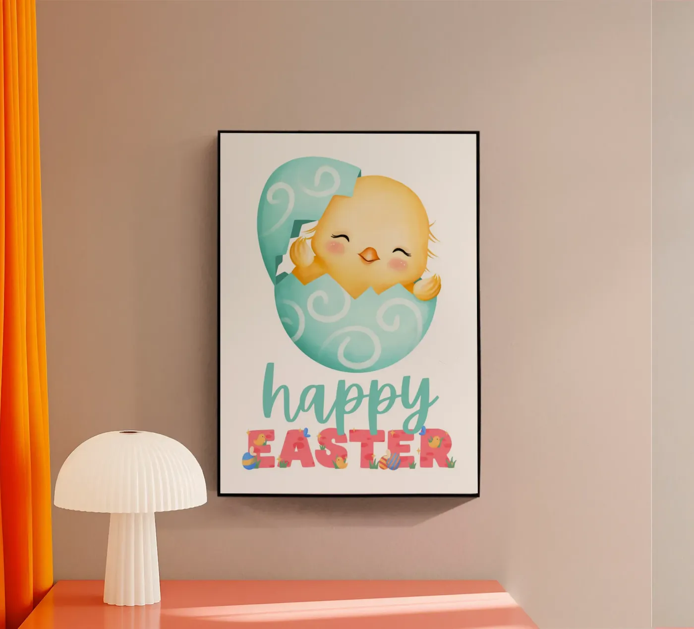 Kawaii happy Easter plexiglass da HolidaysCandyWalls