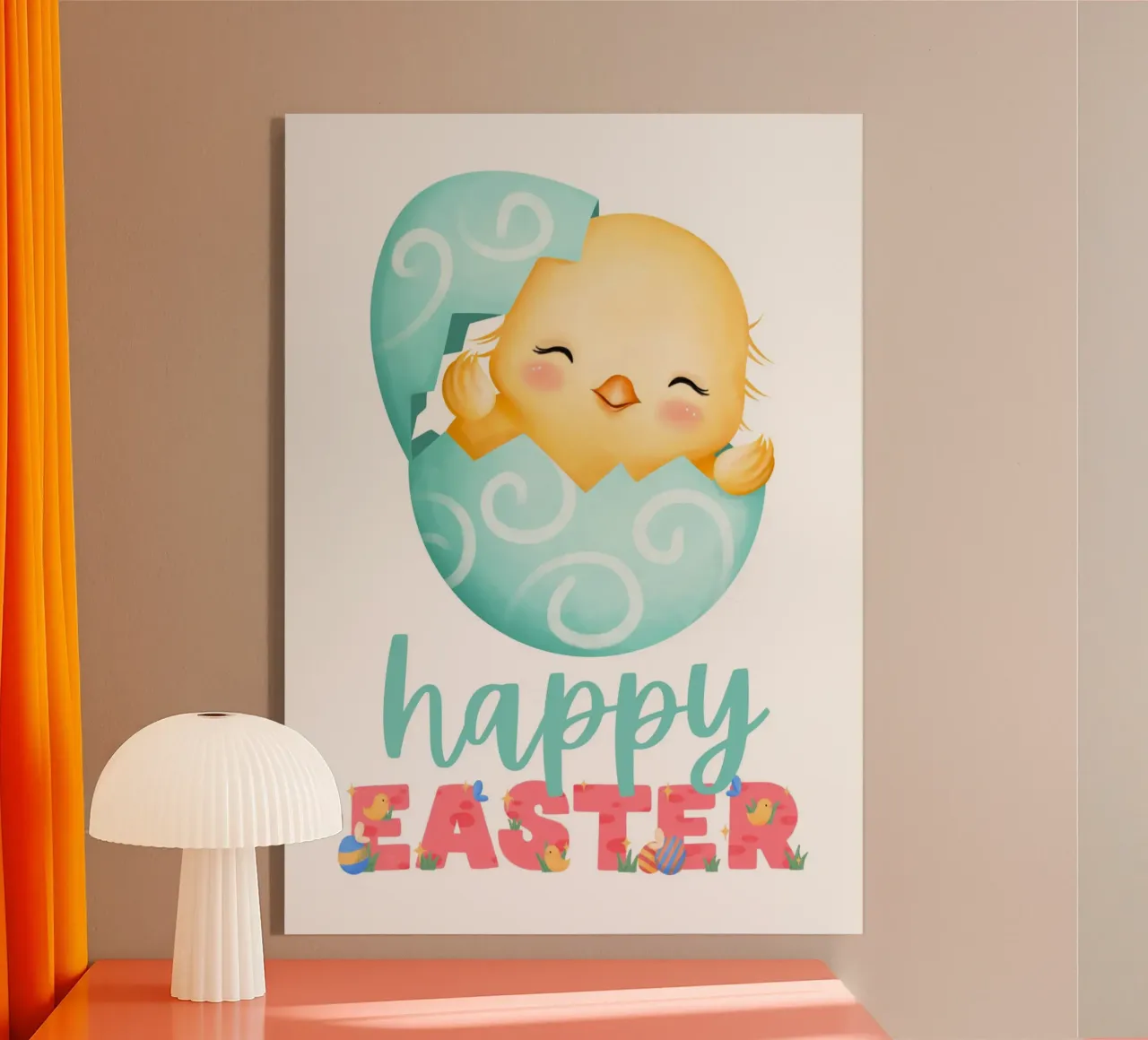 Kawaii happy Easter plexiglass da HolidaysCandyWalls