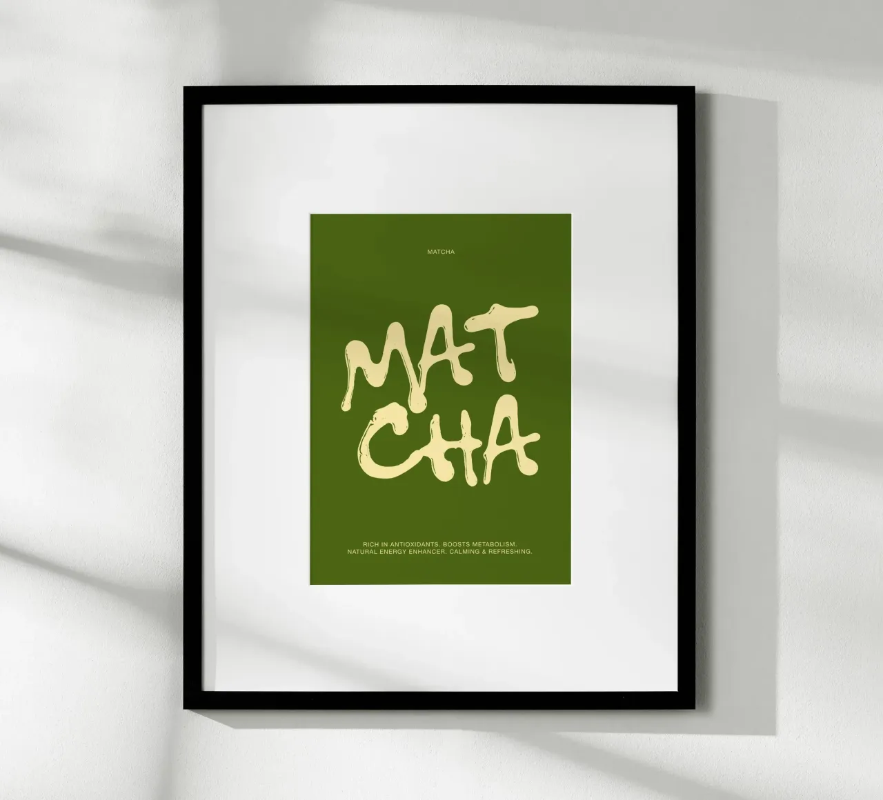 Green Boost Matcha poster da ni-ja artboutique