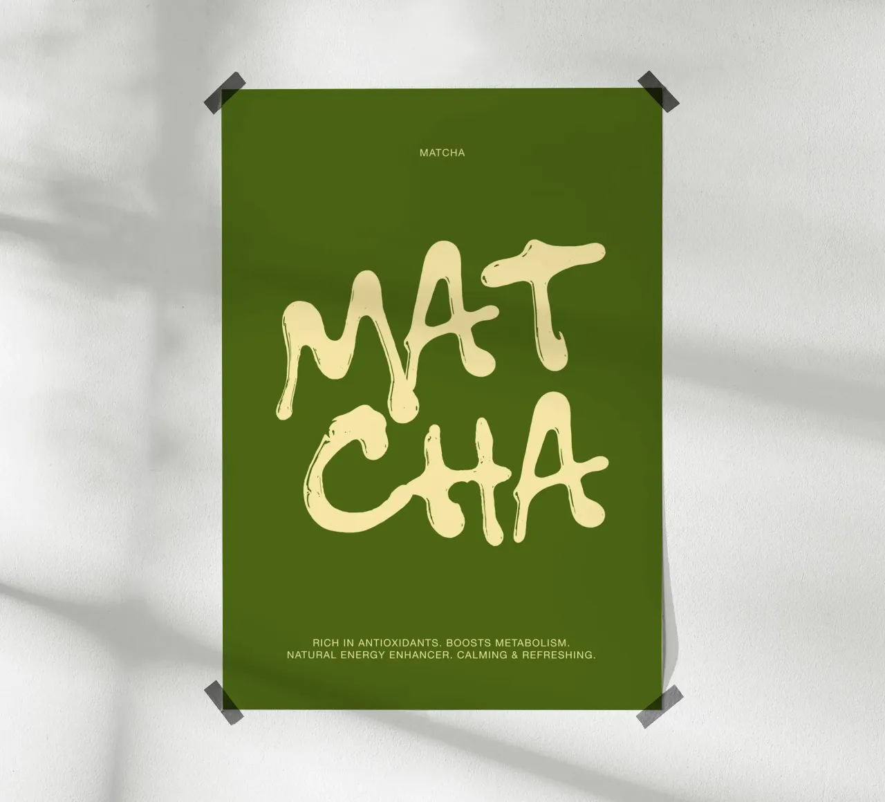 Green Boost Matcha poster da ni-ja artboutique