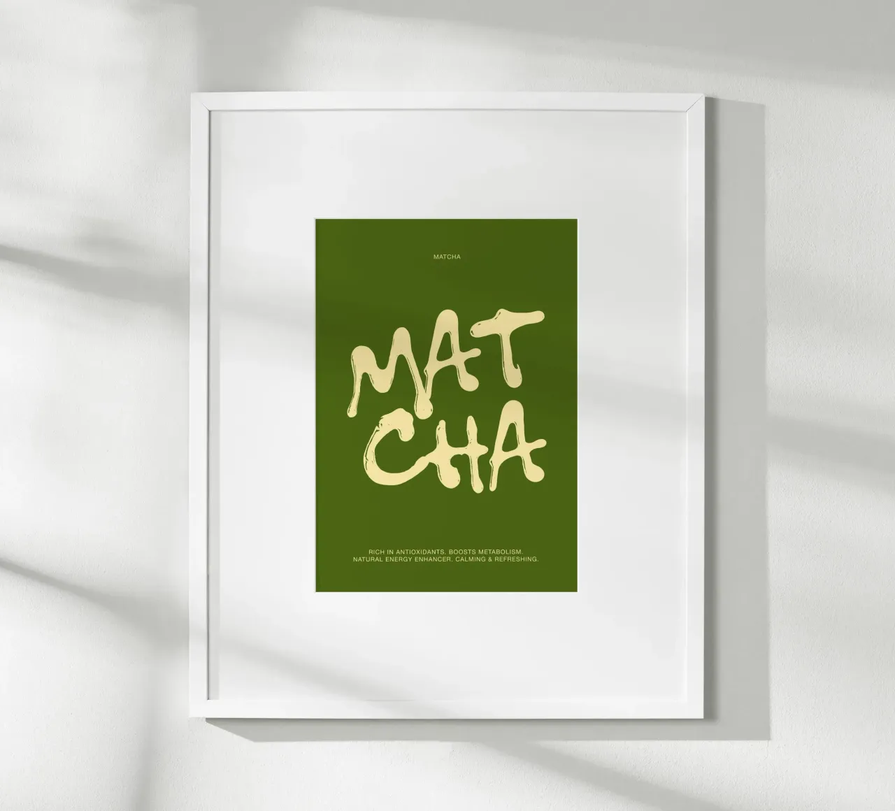Green Boost Matcha poster da ni-ja artboutique