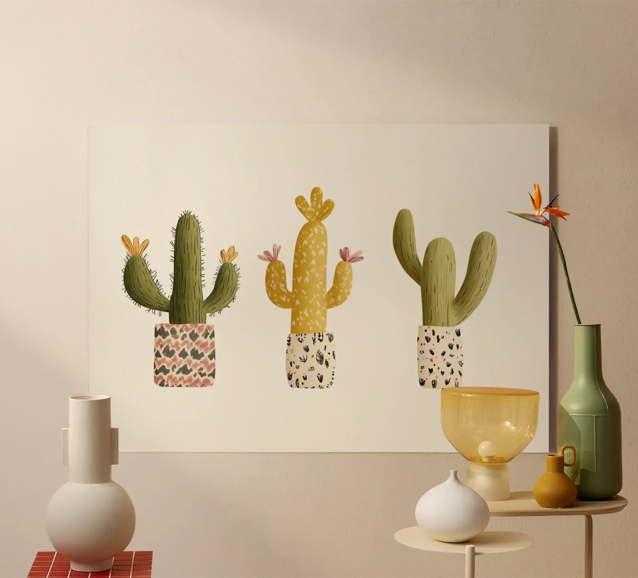 Cactus trio plexiglass da Little Art Lab
