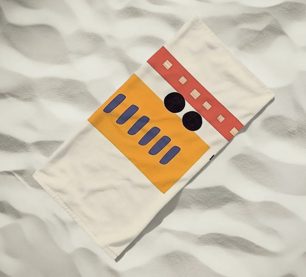 Treno colorato telo mare da Little Art Lab