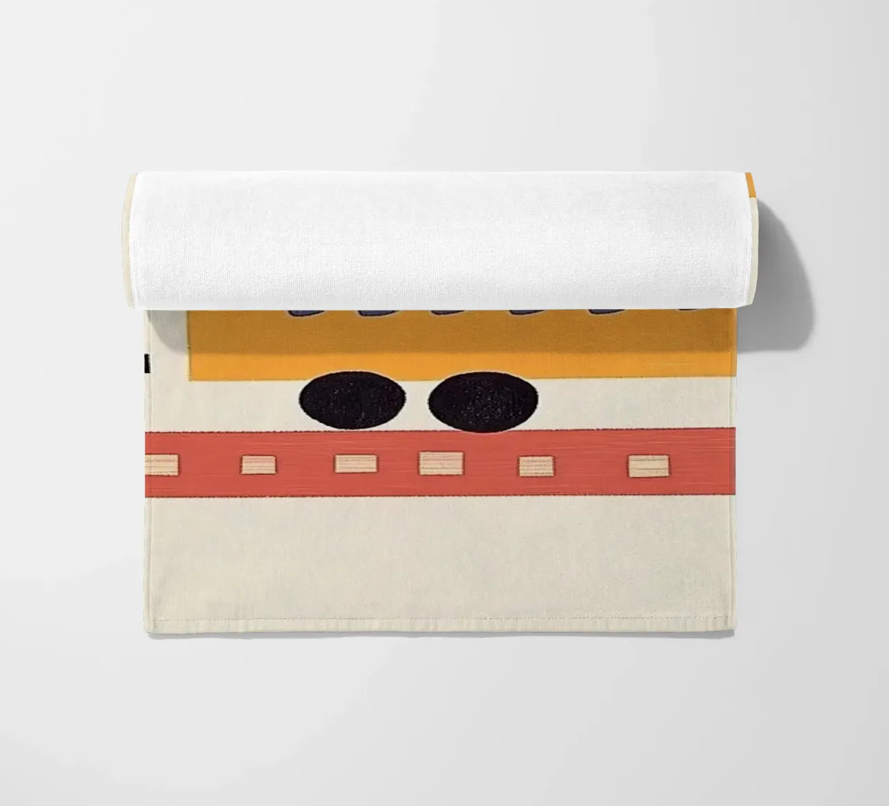 Treno colorato telo mare da Little Art Lab