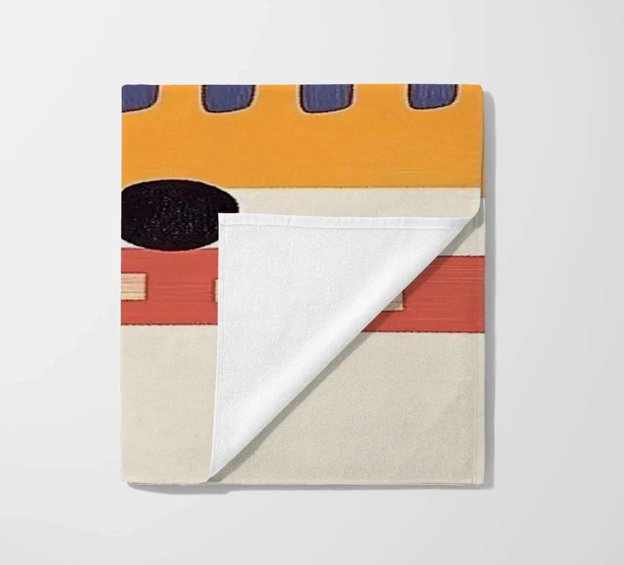 Treno colorato telo mare da Little Art Lab