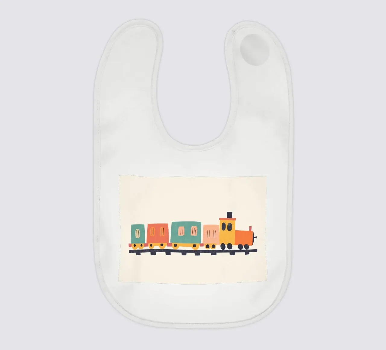 Treno colorato bavaglino da Little Art Lab