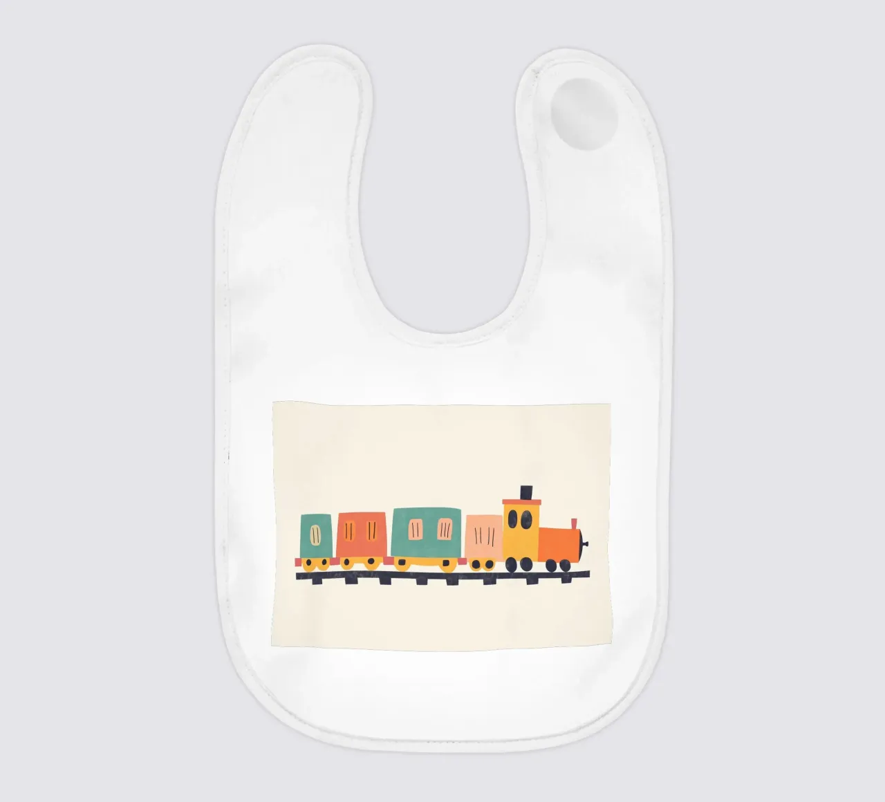 Treno colorato bavaglino da Little Art Lab