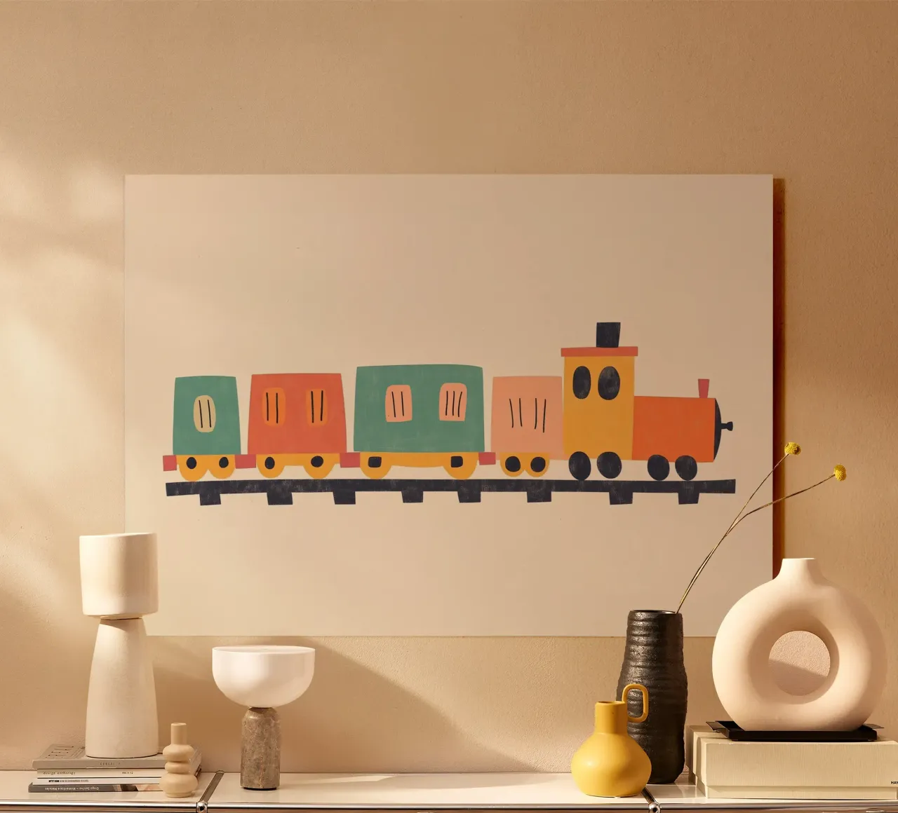 Treno colorato plexiglass da Little Art Lab