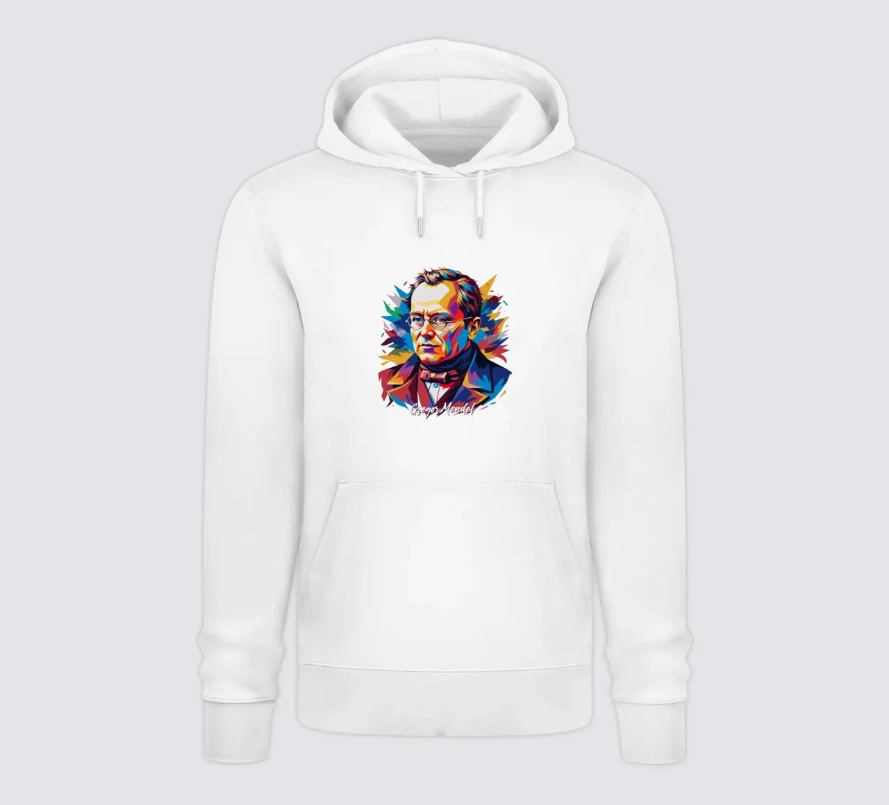 Gregor Mendel in WPAP Pop Art felpa con cappuccio da vectorartnesia