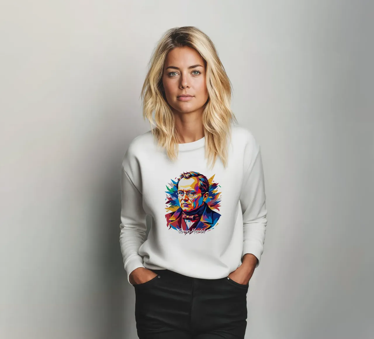 Gregor Mendel in WPAP Pop Art felpa da vectorartnesia