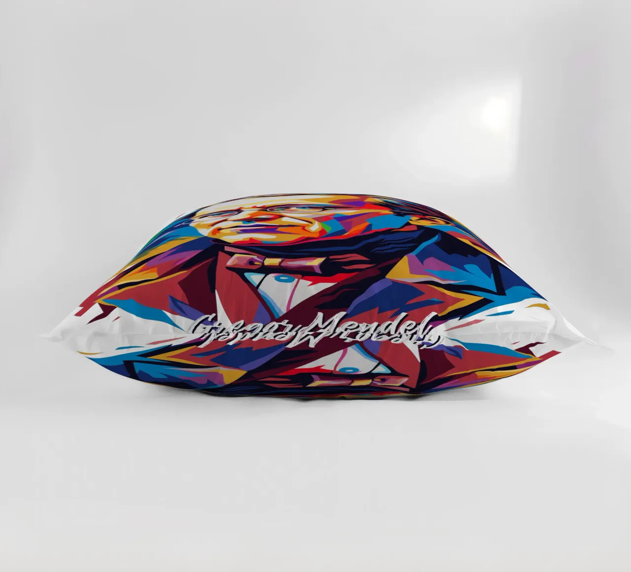 Gregor Mendel in WPAP Pop Art cuscino da vectorartnesia