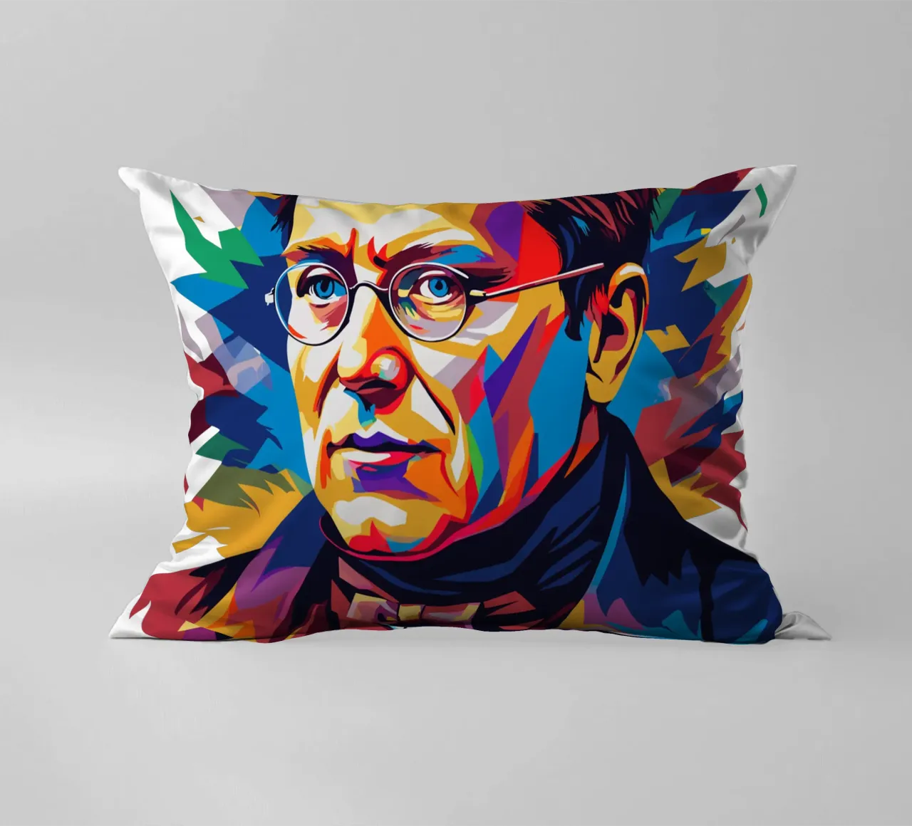 Gregor Mendel in WPAP Pop Art cuscino da vectorartnesia