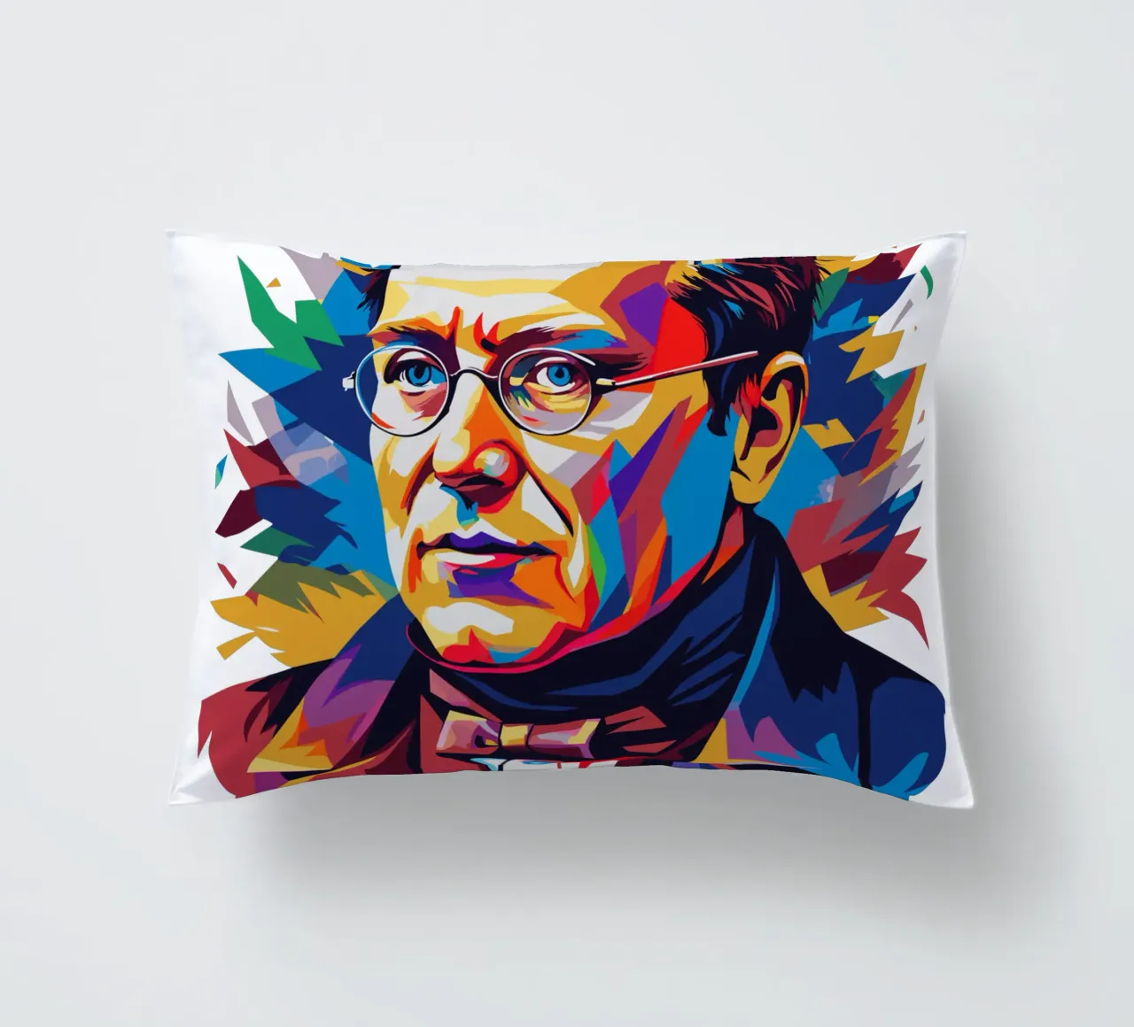 Gregor Mendel in WPAP Pop Art cuscino da vectorartnesia