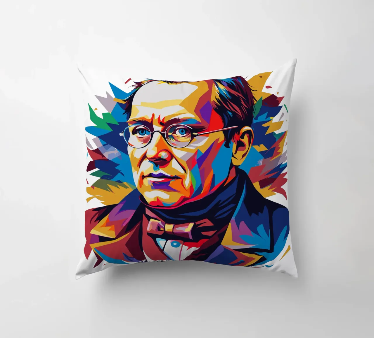Gregor Mendel in WPAP Pop Art cuscino da vectorartnesia