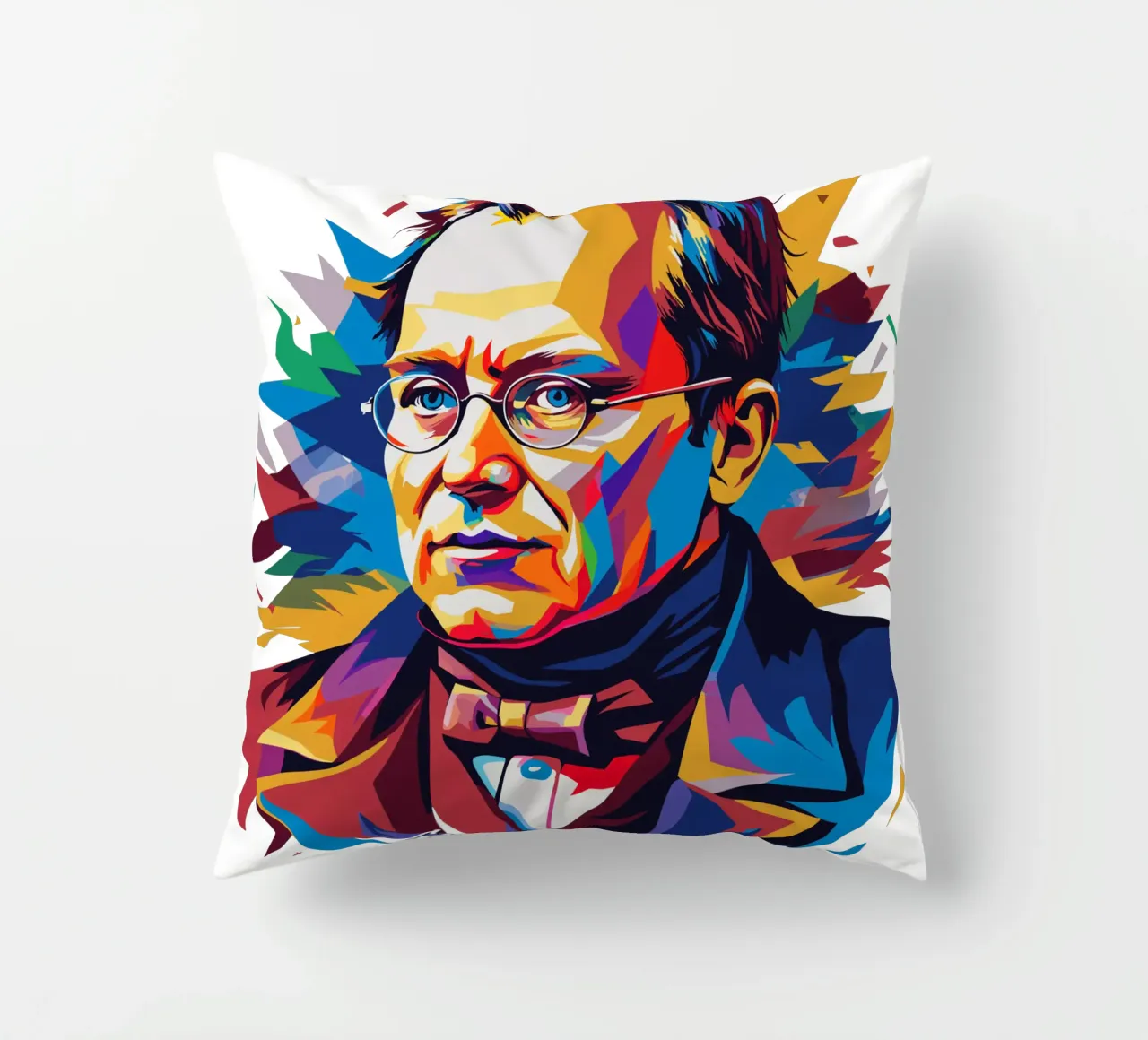 Gregor Mendel in WPAP Pop Art cuscino da vectorartnesia