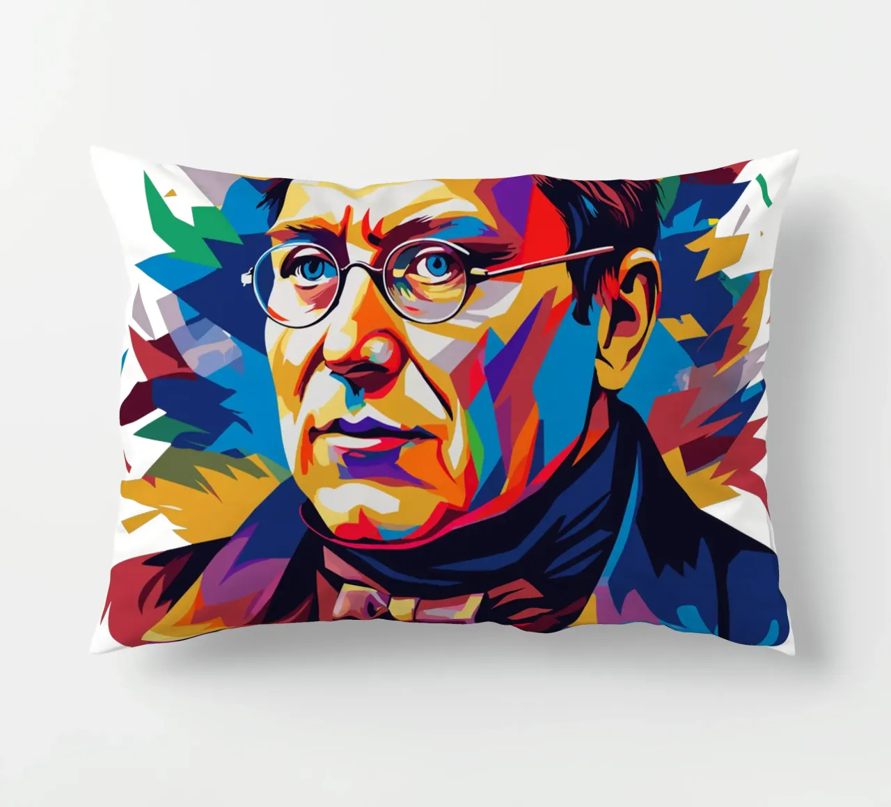 Gregor Mendel in WPAP Pop Art cuscino da vectorartnesia